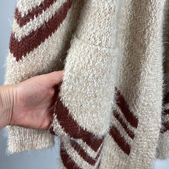 Alya eyelash long sleeve open front cardigan sweater size M - Picture 4 of 10